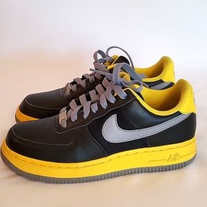 Womens Nike Air Force 1 '07 Black & Yellow